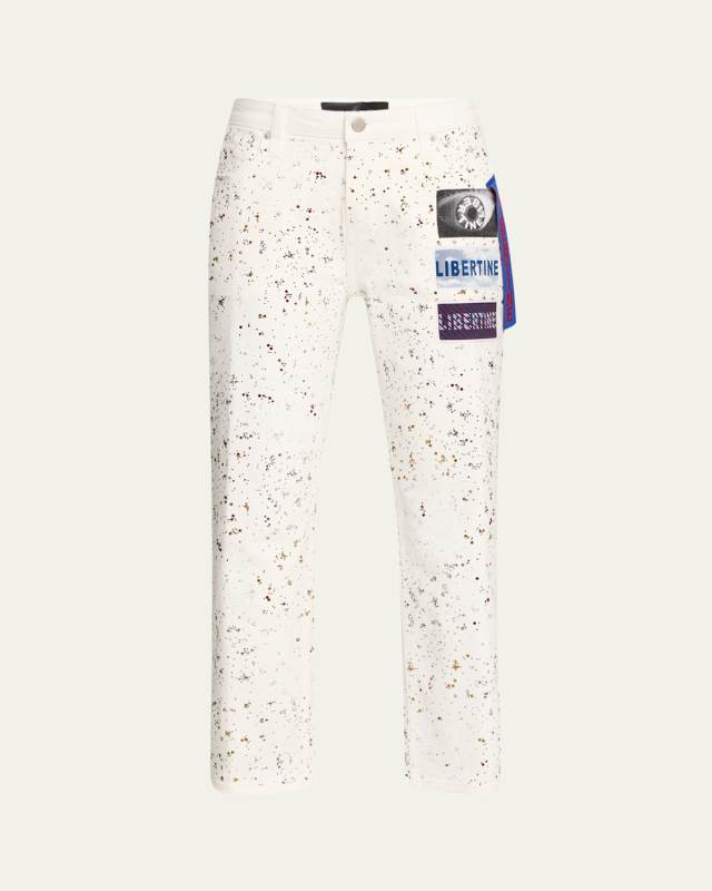 Meteor Shower Straight-Leg Ankle Boyfriend Jeans